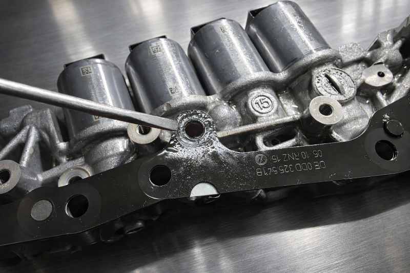 Solenoid blok met missende zeef