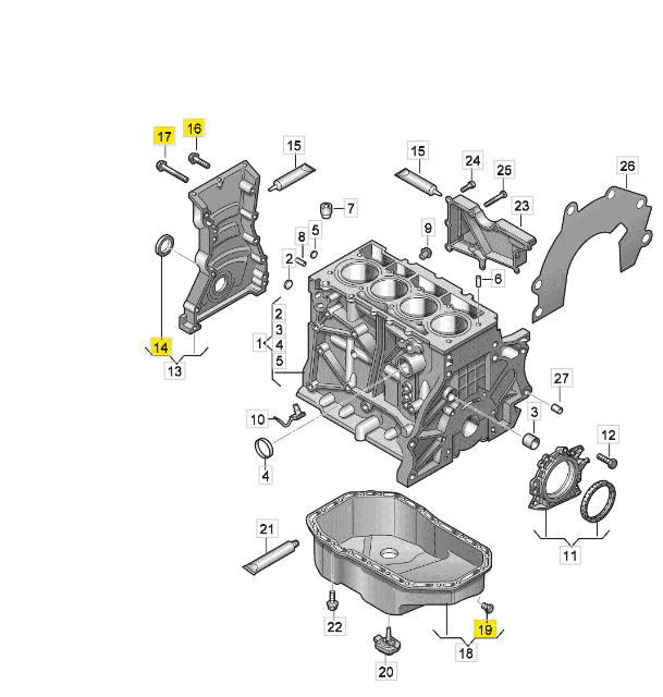 Distributiekettingset VAG 1.2TSI/TFSI OEM ( PRO KIT ) 03F198158B
