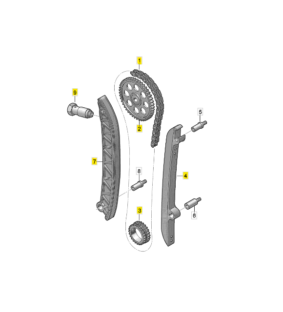 Distributiekettingset VAG 1.2TSI/TFSI OEM ( PRO KIT ) 03F198158B