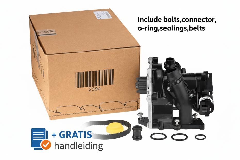 Waterpomp OEM met pakkingen, riem, bouten | Volkswagen, Seat, Skoda, Audi, Cupra | Met handleiding