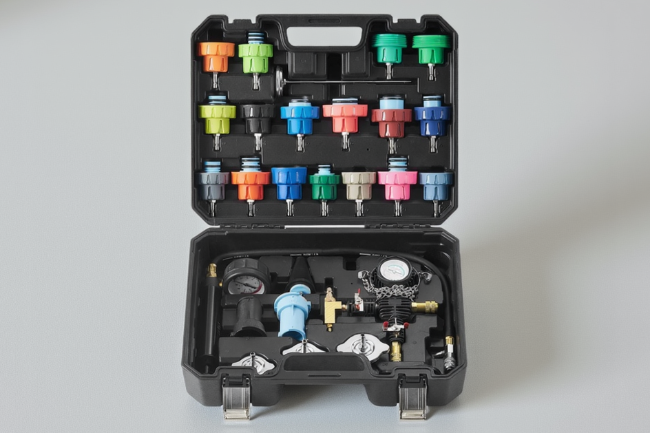 Radiateur Koelvloeistof Druktester en Ontluchting set – 28 Delig